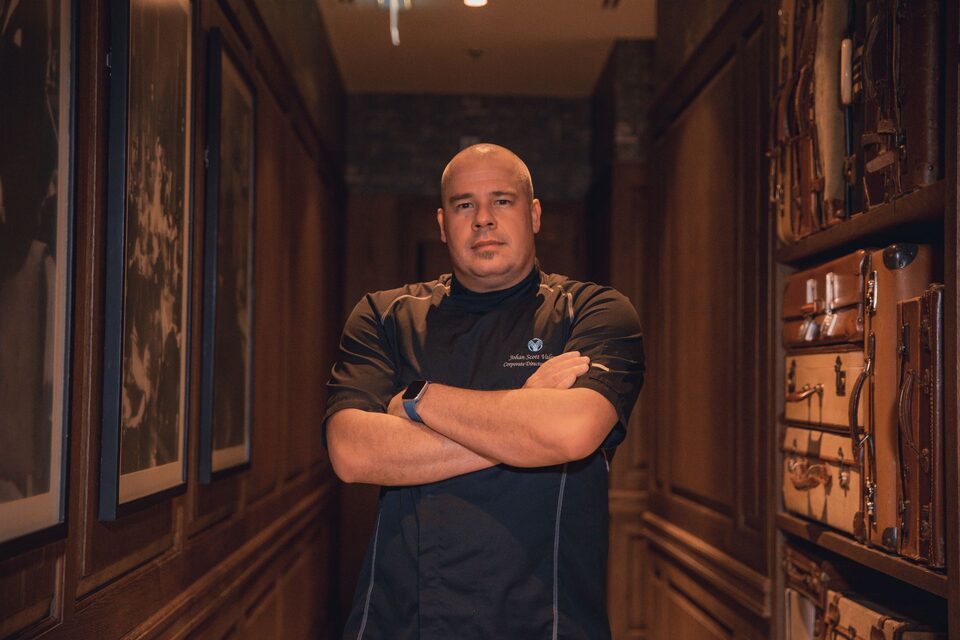 Exemplo ilustrativo de retrato profissional estilo restaurante para chef